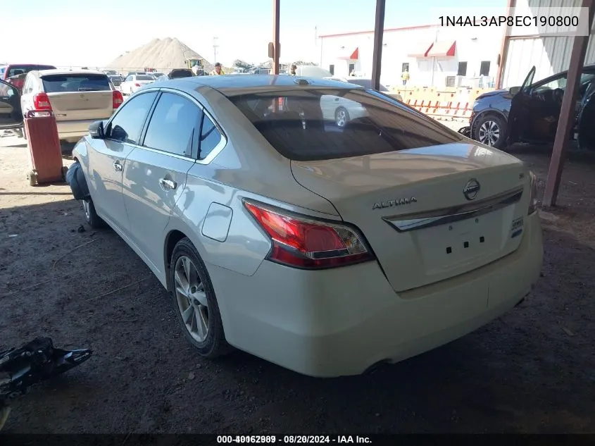 1N4AL3AP8EC190800 2014 Nissan Altima 2.5 Sl