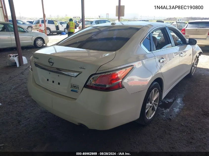 1N4AL3AP8EC190800 2014 Nissan Altima 2.5 Sl