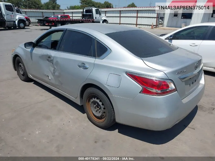 2014 Nissan Altima 2.5/2.5 S/2.5 Sl/2.5 Sv VIN: 1N4AL3AP8EN375014 Lot: 40178341