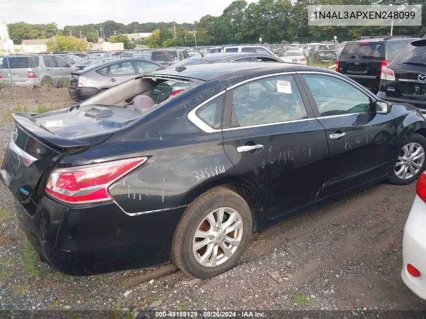 1N4AL3APXEN248099 2014 Nissan Altima 2.5 S