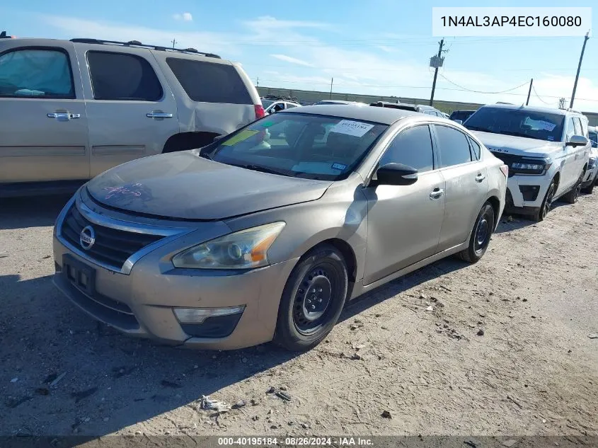 2014 Nissan Altima 2.5 S VIN: 1N4AL3AP4EC160080 Lot: 40195184