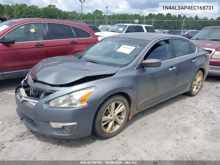 2014 Nissan Altima 2.5 Sv VIN: 1N4AL3AP4EC168731 Lot: 40199765