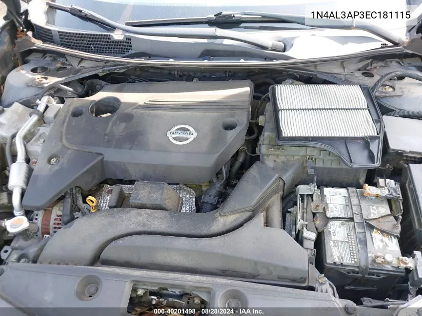 1N4AL3AP3EC181115 2014 Nissan Altima 2.5 S