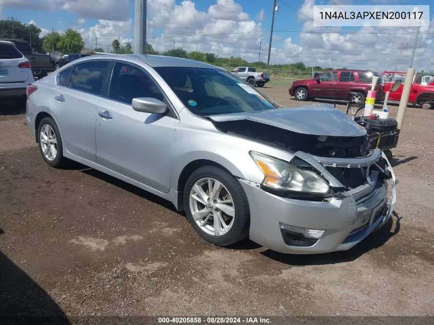 2014 Nissan Altima 2.5 Sv VIN: 1N4AL3APXEN200117 Lot: 40205858