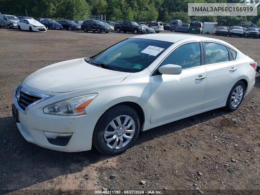 2014 Nissan Altima 2.5 S VIN: 1N4AL3AP6EC156919 Lot: 40211190