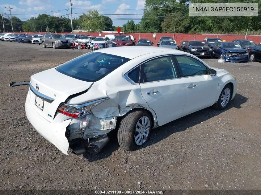 2014 Nissan Altima 2.5 S VIN: 1N4AL3AP6EC156919 Lot: 40211190