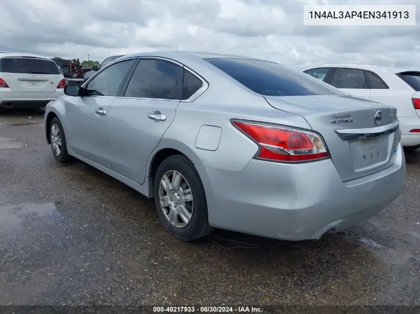 2014 Nissan Altima 2.5 S VIN: 1N4AL3AP4EN341913 Lot: 40217933