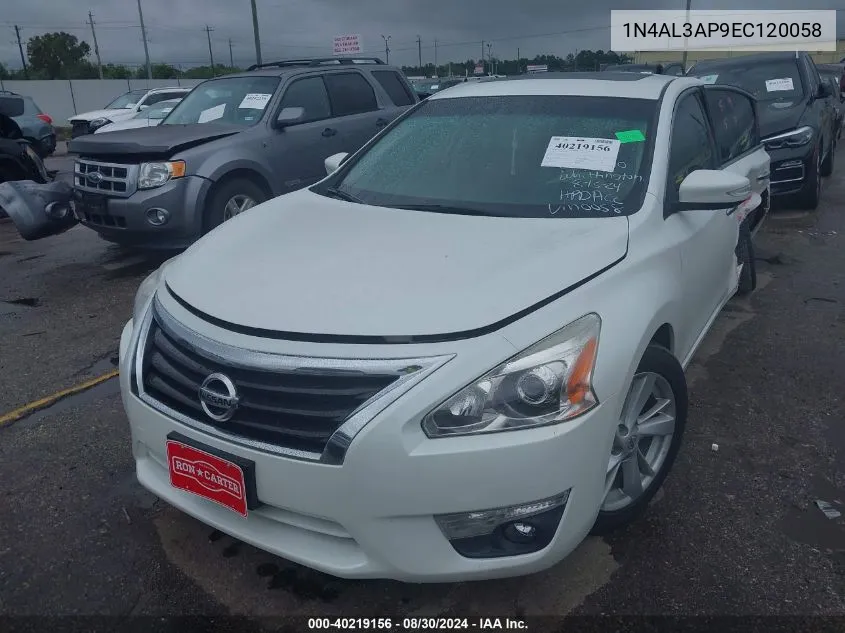 2014 Nissan Altima 2.5 Sl VIN: 1N4AL3AP9EC120058 Lot: 40219156