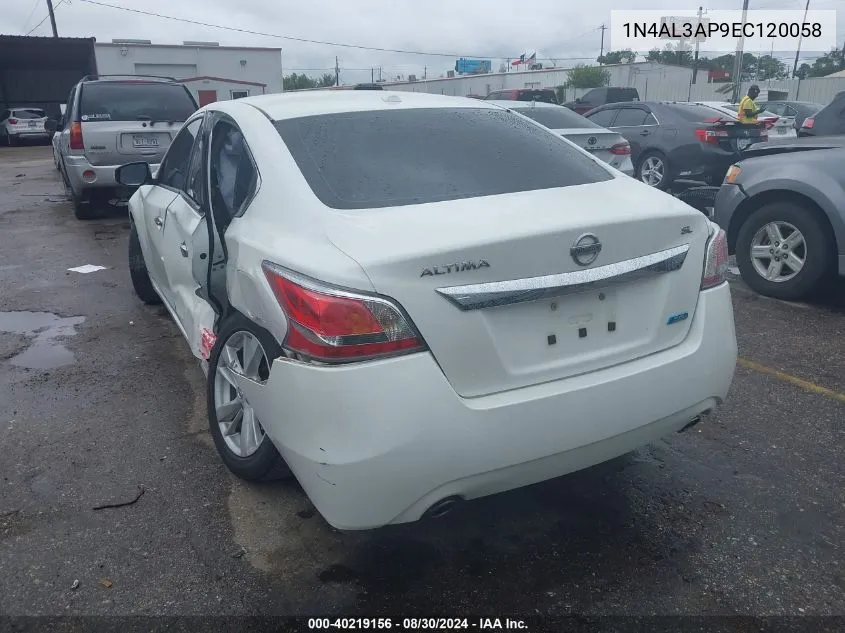 2014 Nissan Altima 2.5 Sl VIN: 1N4AL3AP9EC120058 Lot: 40219156