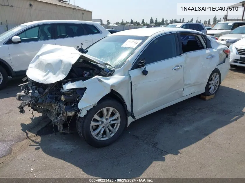 2014 Nissan Altima 2.5 S VIN: 1N4AL3AP1EC407510 Lot: 40223423