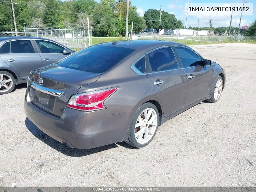 2014 Nissan Altima 2.5 S VIN: 1N4AL3AP0EC191682 Lot: 40235358