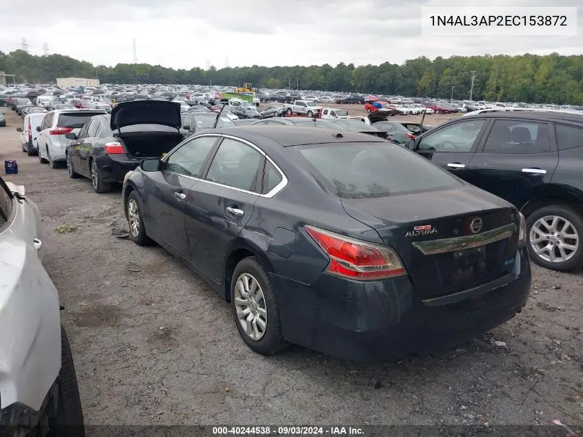 2014 Nissan Altima 2.5 S VIN: 1N4AL3AP2EC153872 Lot: 40244538