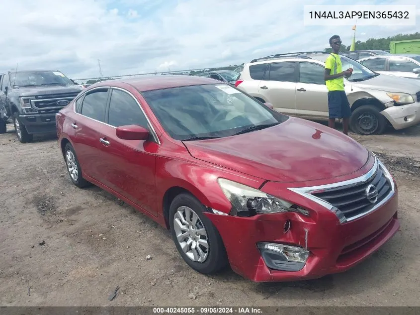 2014 Nissan Altima 2.5/S/Sv/Sl VIN: 1N4AL3AP9EN365432 Lot: 40245055