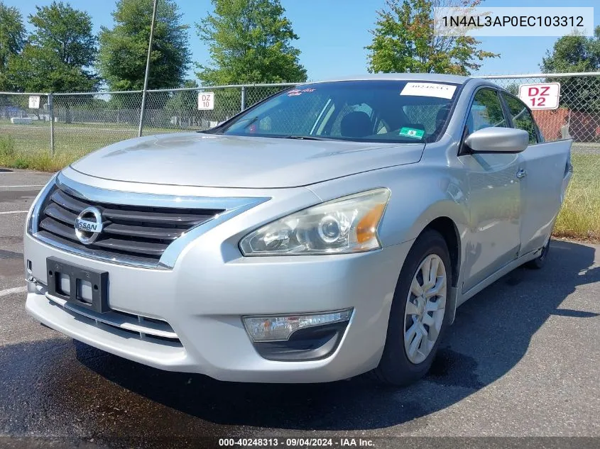 2014 Nissan Altima 2.5 S VIN: 1N4AL3AP0EC103312 Lot: 40248313