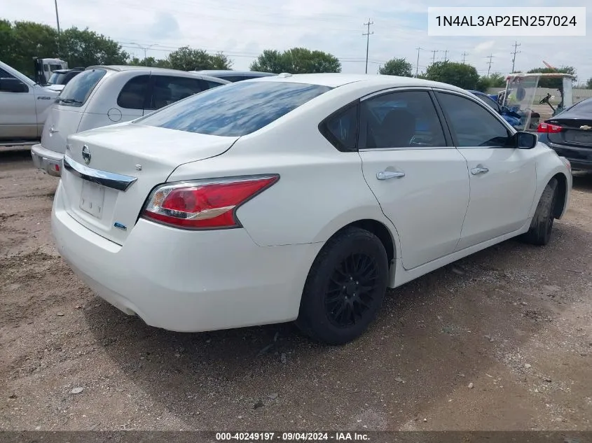 2014 Nissan Altima 2.5/S/Sv/Sl VIN: 1N4AL3AP2EN257024 Lot: 40249197