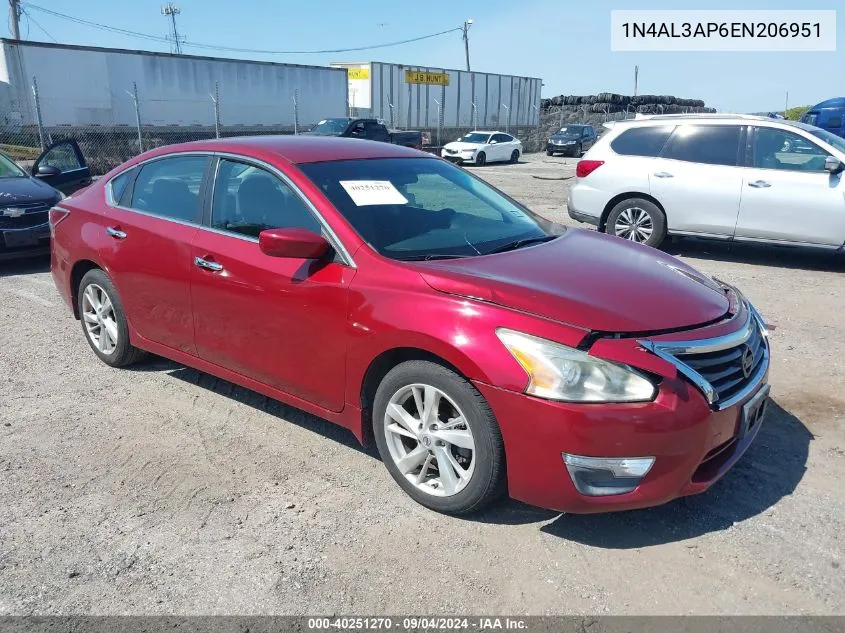 1N4AL3AP6EN206951 2014 Nissan Altima 2.5 Sv