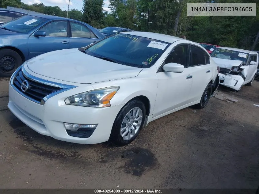 2014 Nissan Altima 2.5 S VIN: 1N4AL3AP8EC194605 Lot: 40254899