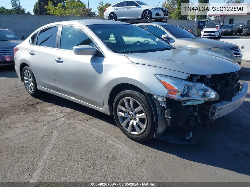 2014 Nissan Altima 2.5 S VIN: 1N4AL3AP3EC122890 Lot: 40267684