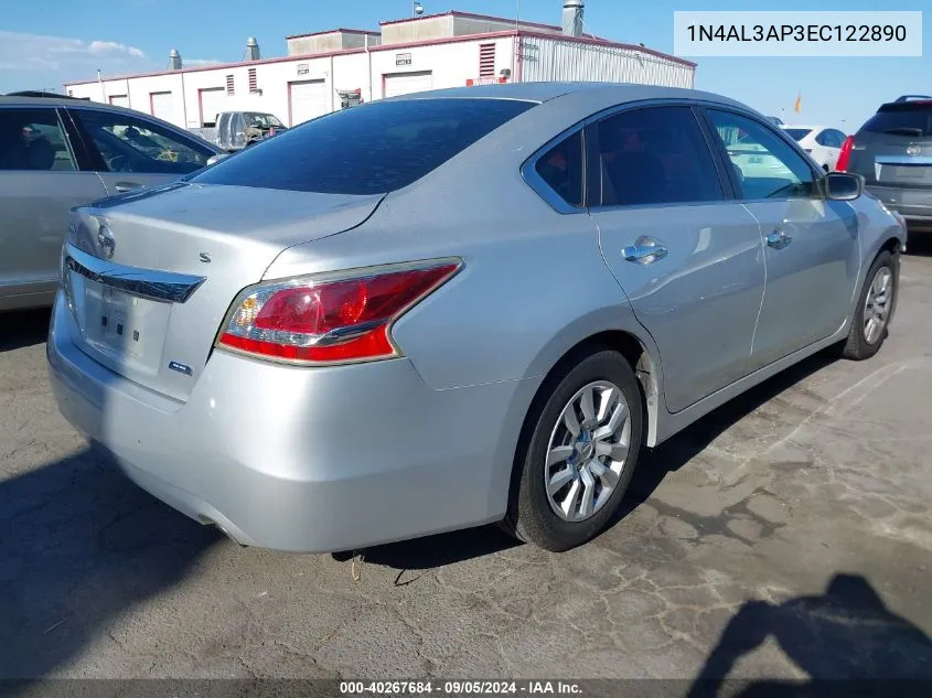 2014 Nissan Altima 2.5 S VIN: 1N4AL3AP3EC122890 Lot: 40267684