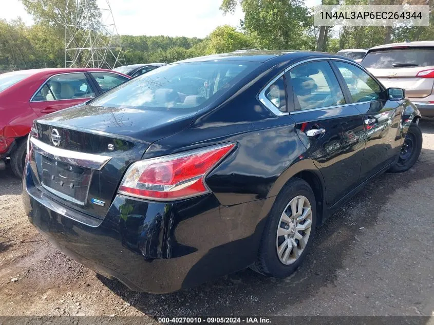 2014 Nissan Altima 2.5/2.5 S/2.5 Sl/2.5 Sv VIN: 1N4AL3AP6EC264344 Lot: 40270010