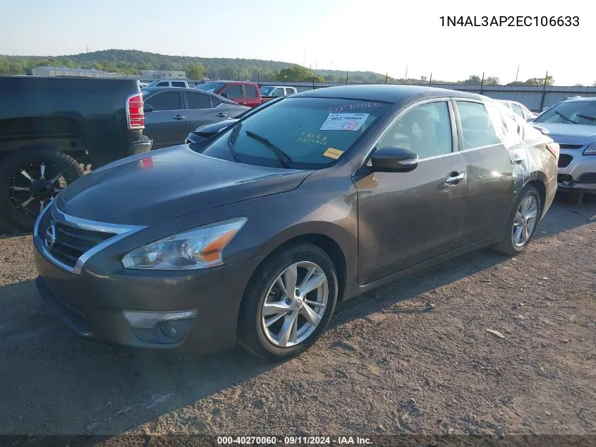 2014 Nissan Altima 2.5 Sl VIN: 1N4AL3AP2EC106633 Lot: 40270060