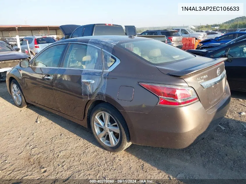 2014 Nissan Altima 2.5 Sl VIN: 1N4AL3AP2EC106633 Lot: 40270060