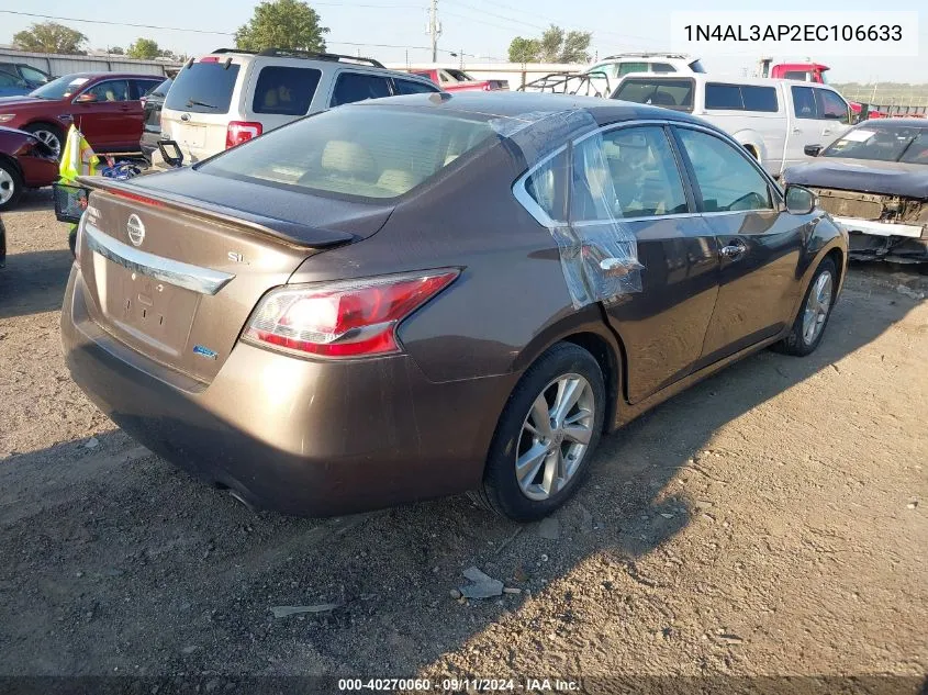 2014 Nissan Altima 2.5 Sl VIN: 1N4AL3AP2EC106633 Lot: 40270060