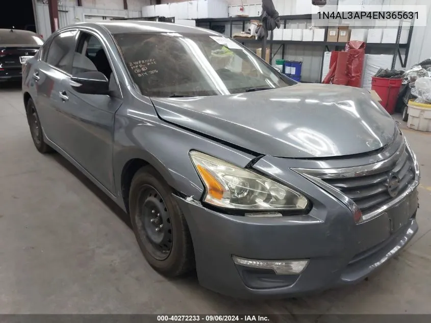 2014 Nissan Altima 2.5/S/Sv/Sl VIN: 1N4AL3AP4EN365631 Lot: 40272233