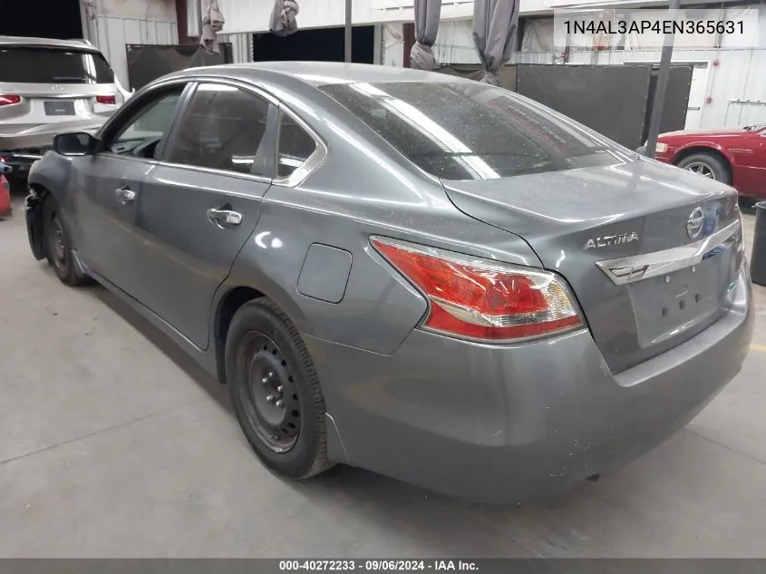 2014 Nissan Altima 2.5/S/Sv/Sl VIN: 1N4AL3AP4EN365631 Lot: 40272233