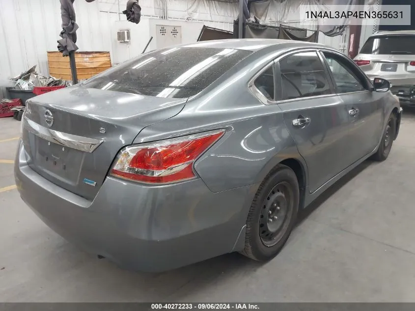 2014 Nissan Altima 2.5/S/Sv/Sl VIN: 1N4AL3AP4EN365631 Lot: 40272233