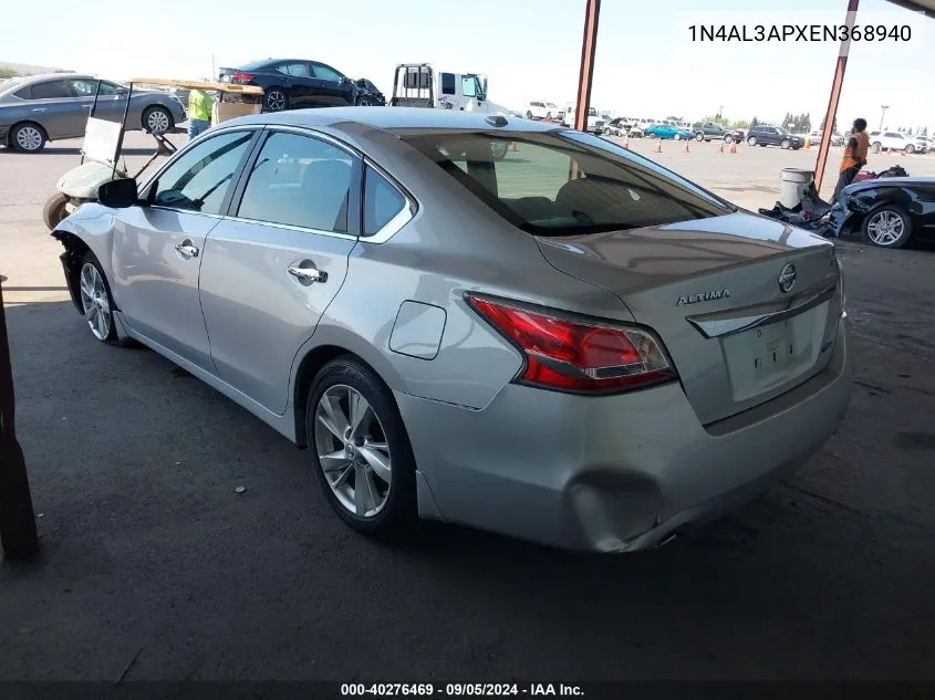 2014 Nissan Altima 2.5 Sl VIN: 1N4AL3APXEN368940 Lot: 40276469