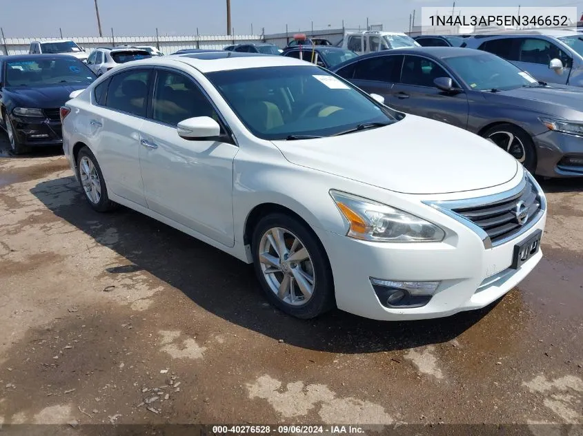 2014 Nissan Altima 2.5 Sl VIN: 1N4AL3AP5EN346652 Lot: 40276528