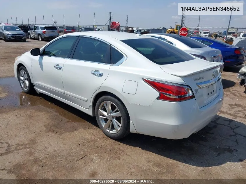 2014 Nissan Altima 2.5 Sl VIN: 1N4AL3AP5EN346652 Lot: 40276528