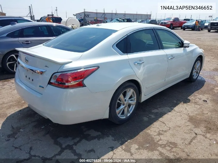 2014 Nissan Altima 2.5 Sl VIN: 1N4AL3AP5EN346652 Lot: 40276528