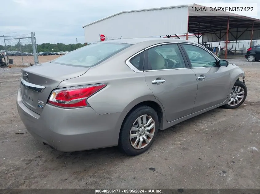 1N4AL3APXEN357422 2014 Nissan Altima 2.5 S