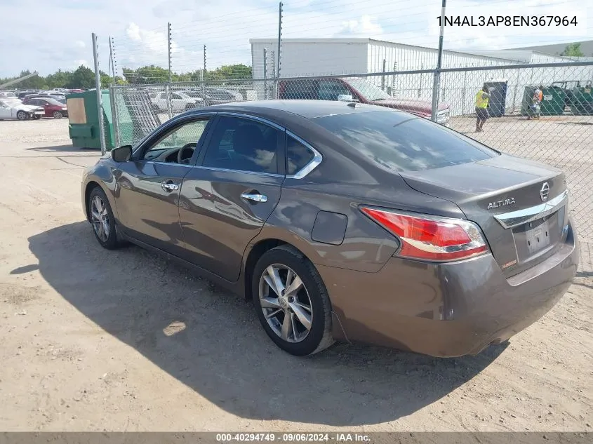 1N4AL3AP8EN367964 2014 Nissan Altima 2.5/2.5 S/2.5 Sl/2.5 Sv