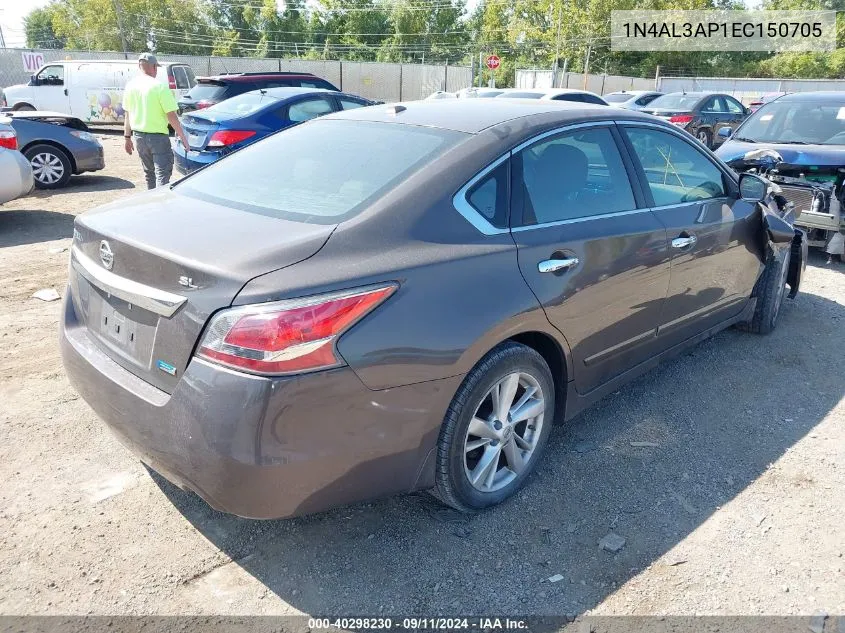 2014 Nissan Altima 2.5/S/Sv/Sl VIN: 1N4AL3AP1EC150705 Lot: 40298230