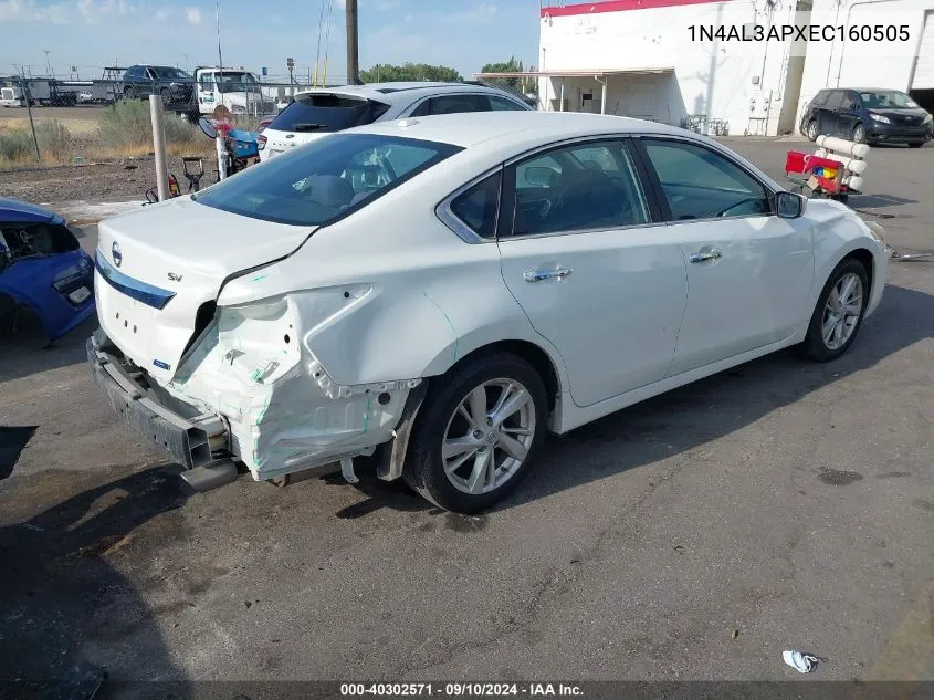 2014 Nissan Altima 2.5/S/Sv/Sl VIN: 1N4AL3APXEC160505 Lot: 40302571