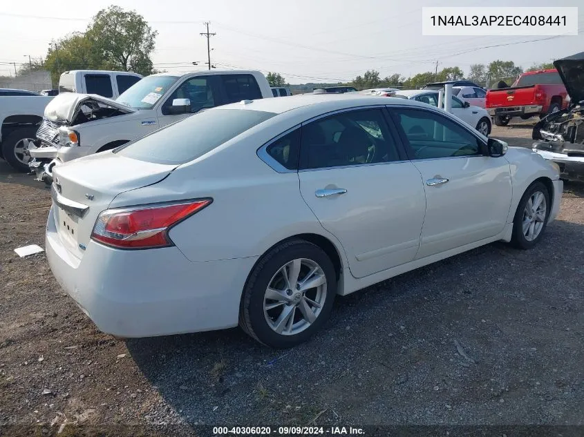 2014 Nissan Altima 2.5 Sv VIN: 1N4AL3AP2EC408441 Lot: 40306020