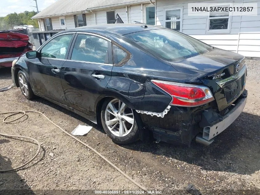 2014 Nissan Altima 2.5/S/Sv/Sl VIN: 1N4AL3APXEC112857 Lot: 40306851