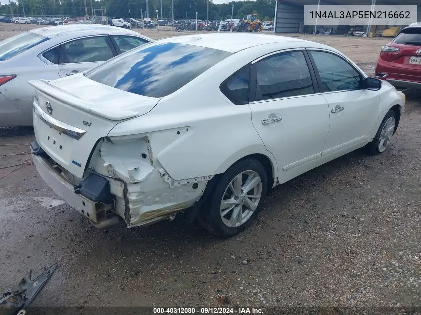 2014 Nissan Altima 2.5 Sv VIN: 1N4AL3AP5EN216662 Lot: 40312080