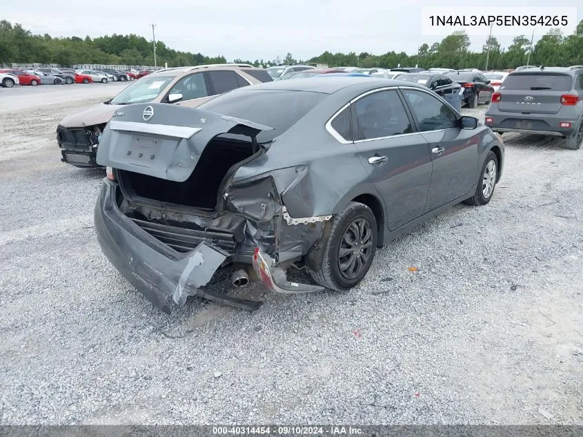 2014 Nissan Altima 2.5/2.5 S/2.5 Sl/2.5 Sv VIN: 1N4AL3AP5EN354265 Lot: 40314454