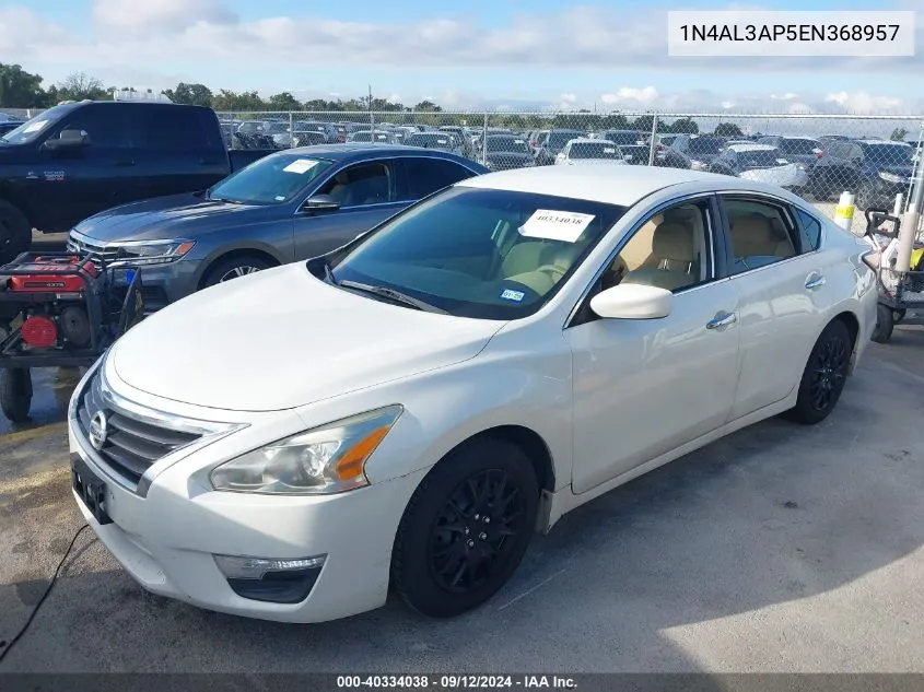 2014 Nissan Altima 2.5 S VIN: 1N4AL3AP5EN368957 Lot: 40334038