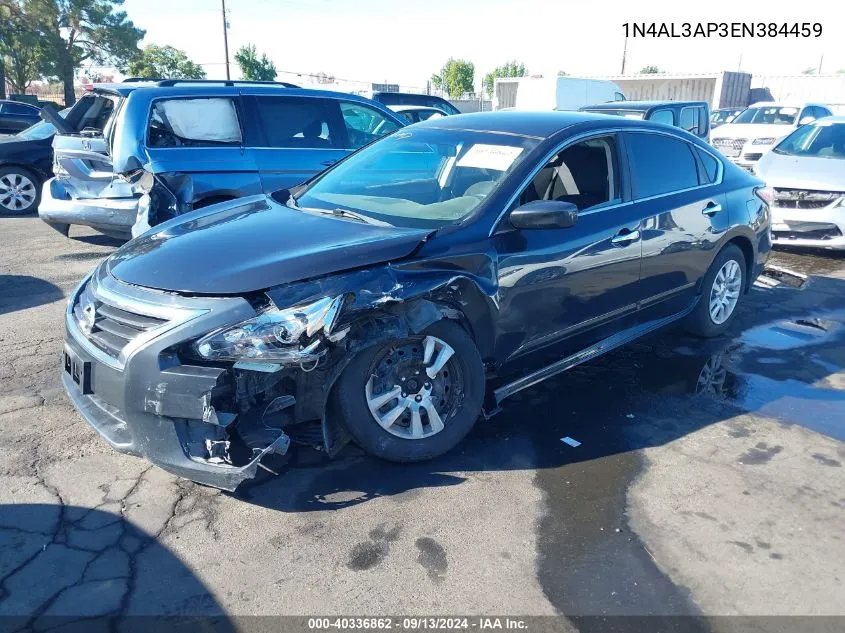 2014 Nissan Altima 2.5/S/Sv/Sl VIN: 1N4AL3AP3EN384459 Lot: 40336862