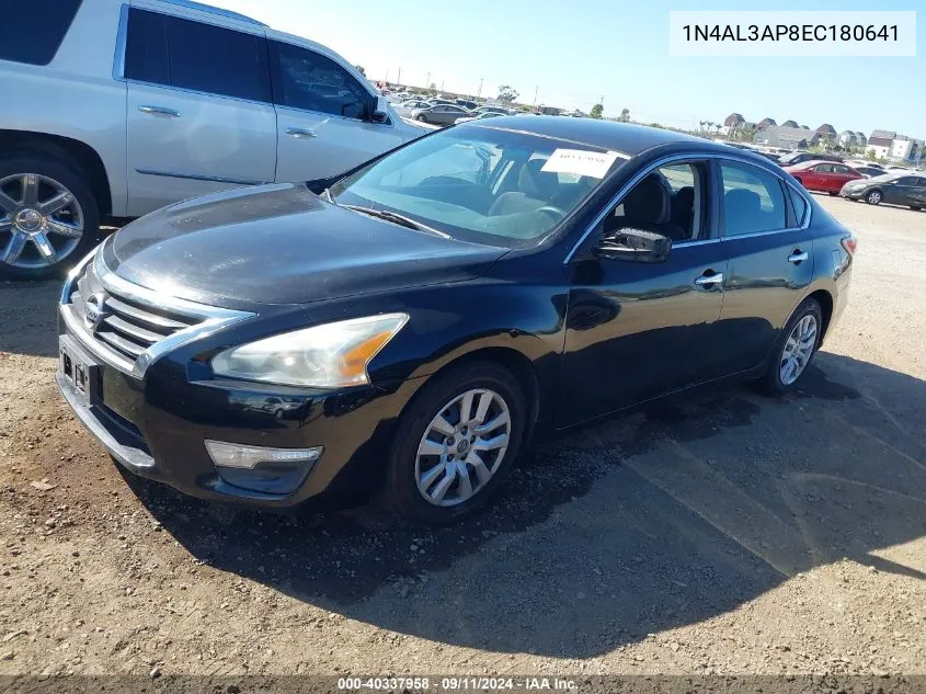 2014 Nissan Altima 2.5 S VIN: 1N4AL3AP8EC180641 Lot: 40337958