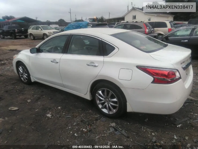 2014 Nissan Altima 2.5 S VIN: 1N4AL3APXEN338417 Lot: 40338453