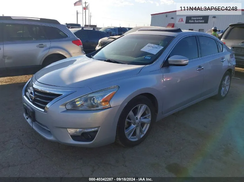 2014 Nissan Altima 2.5/S/Sv/Sl VIN: 111N4AL3AP6EC4248 Lot: 40342287