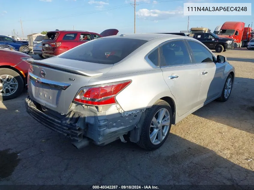 2014 Nissan Altima 2.5/S/Sv/Sl VIN: 111N4AL3AP6EC4248 Lot: 40342287