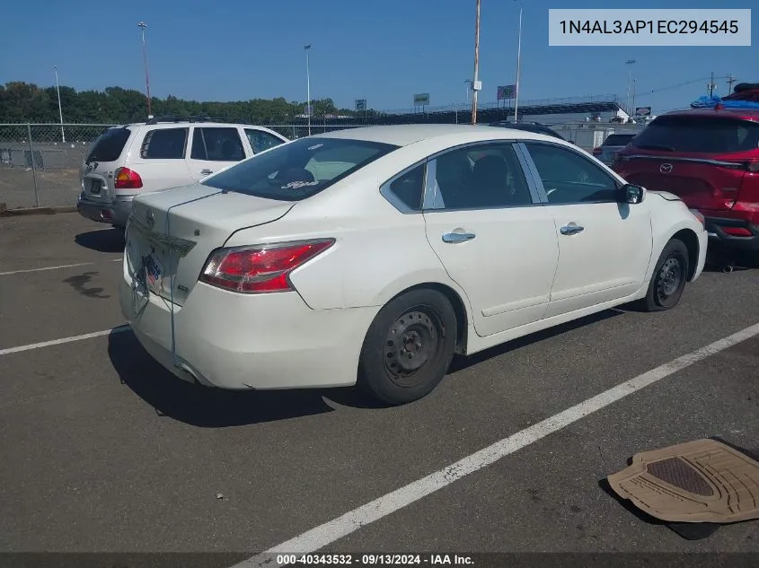 2014 Nissan Altima 2.5 S VIN: 1N4AL3AP1EC294545 Lot: 40343532