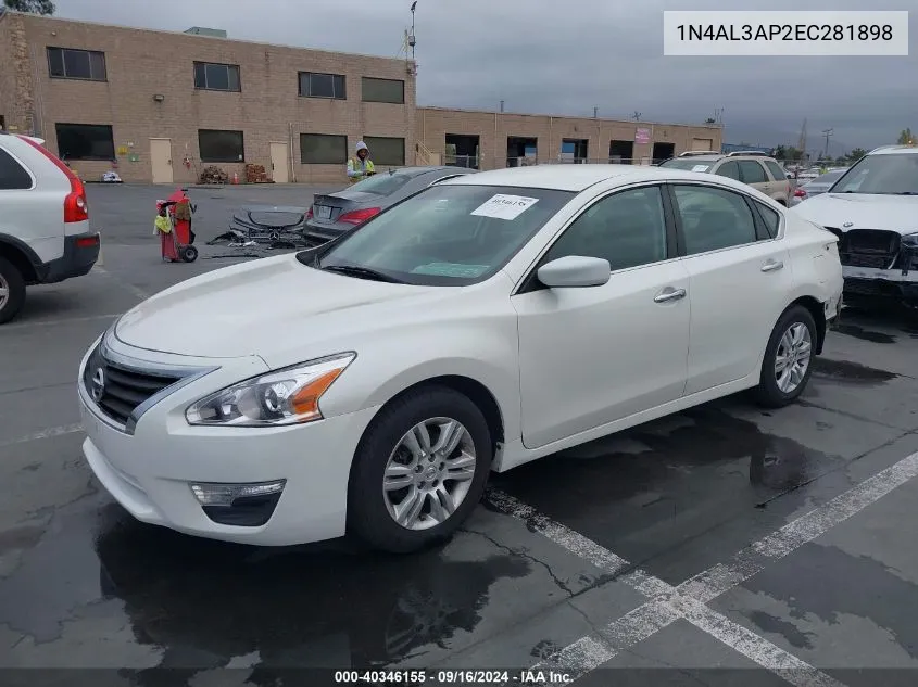 1N4AL3AP2EC281898 2014 Nissan Altima 2.5/2.5 S/2.5 Sl/2.5 Sv